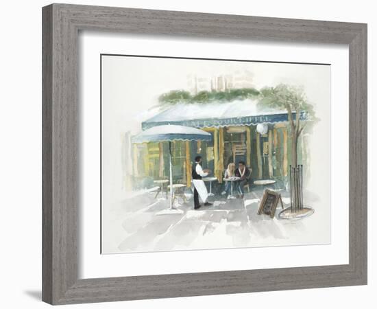 Café Tour D'Eiffel Morning-Jurgen Gottschlag-Framed Art Print