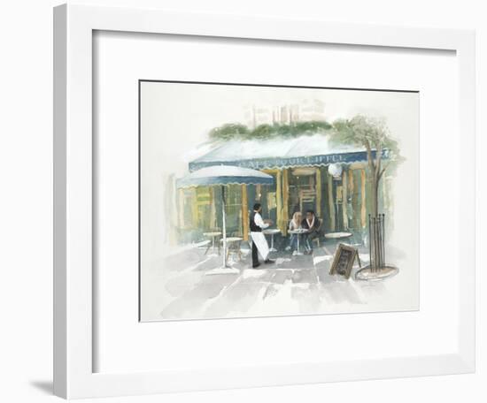 Café Tour D'Eiffel Morning-Jurgen Gottschlag-Framed Art Print