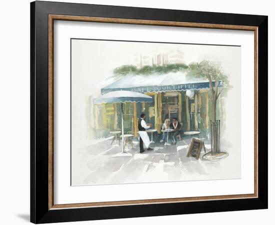 Café Tour D'Eiffel Morning-Jurgen Gottschlag-Framed Art Print