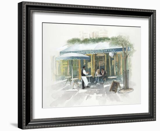 Café Tour D'Eiffel Morning-Jurgen Gottschlag-Framed Art Print