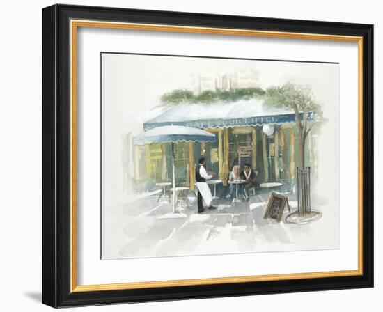 Café Tour D'Eiffel Morning-Jurgen Gottschlag-Framed Art Print