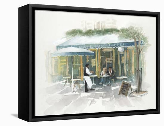 Café Tour D'Eiffel Morning-Jurgen Gottschlag-Framed Stretched Canvas