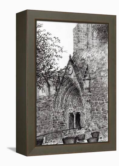 Cafe View, St. Emilion, 2010-Vincent Alexander Booth-Framed Premier Image Canvas