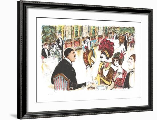 Cafe with Tango Dancers-Edward Plunkett-Framed Collectable Print