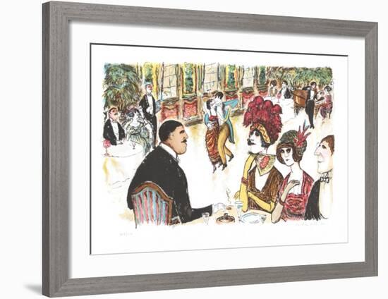 Cafe with Tango Dancers-Edward Plunkett-Framed Collectable Print