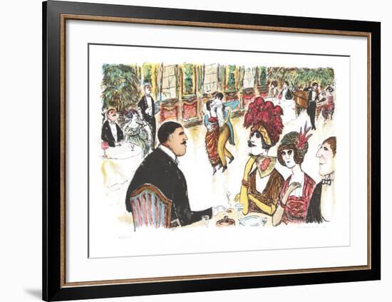 Cafe with Tango Dancers-Edward Plunkett-Framed Collectable Print