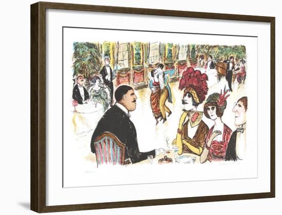 Cafe with Tango Dancers-Edward Plunkett-Framed Collectable Print