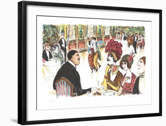 Cafe with Tango Dancers-Edward Plunkett-Framed Collectable Print