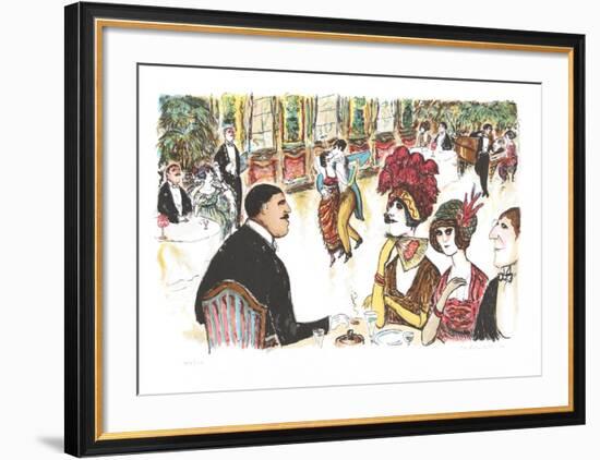 Cafe with Tango Dancers-Edward Plunkett-Framed Collectable Print