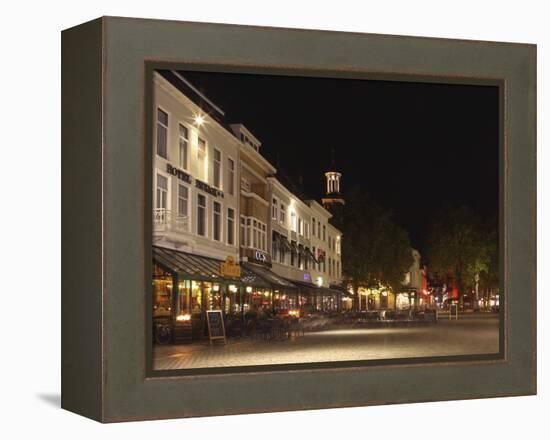 Cafes and Restaurants at the Grote Markt (Big Market) Square at Night, Breda, Noord-Brabant, Nether-Stuart Forster-Framed Premier Image Canvas