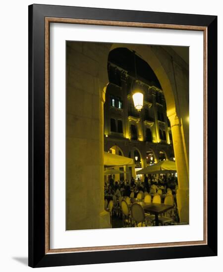 Cafes at Night, Place d'Etoile, Beirut, Lebanon, Middle East-Alison Wright-Framed Photographic Print