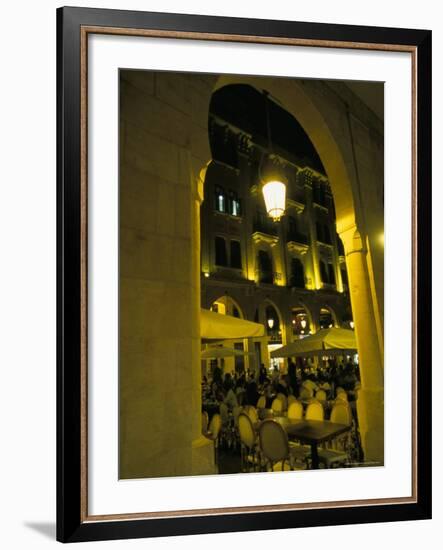 Cafes at Night, Place d'Etoile, Beirut, Lebanon, Middle East-Alison Wright-Framed Photographic Print