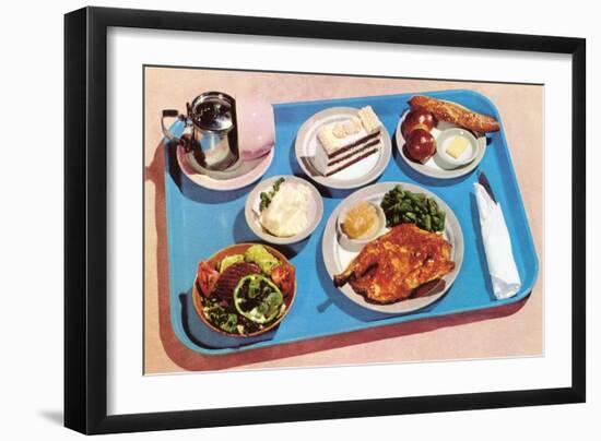 Cafeteria Lunch Tray, Retro-null-Framed Art Print