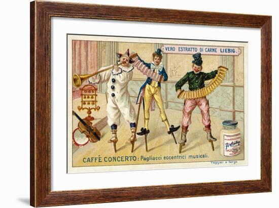 Caffe-Concerto: Eccentric Musical Clowns-null-Framed Giclee Print