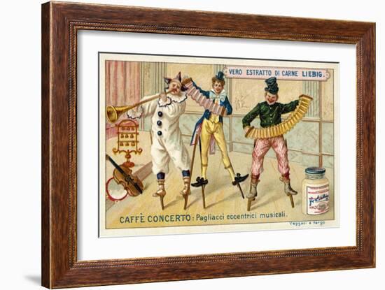 Caffe-Concerto: Eccentric Musical Clowns-null-Framed Giclee Print