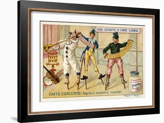 Caffe-Concerto: Eccentric Musical Clowns-null-Framed Giclee Print