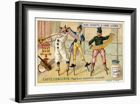 Caffe-Concerto: Eccentric Musical Clowns-null-Framed Giclee Print