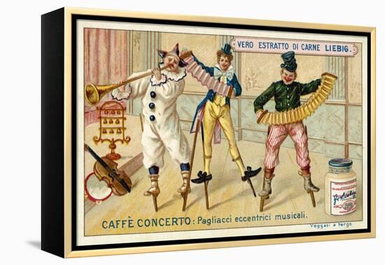 Caffe-Concerto: Eccentric Musical Clowns-null-Framed Premier Image Canvas