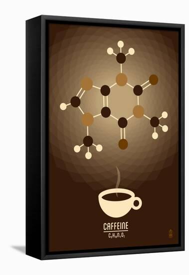 Caffeine - Chemical Elements-Lantern Press-Framed Stretched Canvas