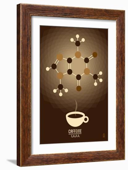 Caffeine - Chemical Elements-Lantern Press-Framed Art Print