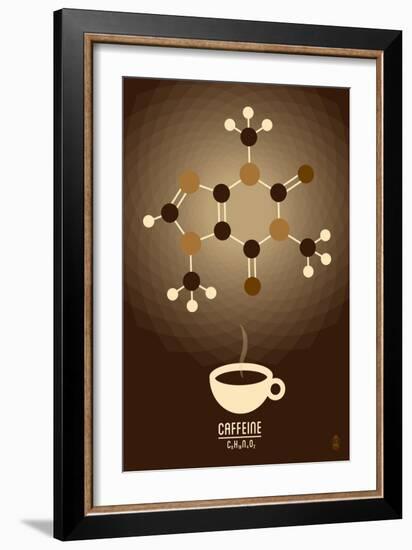 Caffeine - Chemical Elements-Lantern Press-Framed Art Print