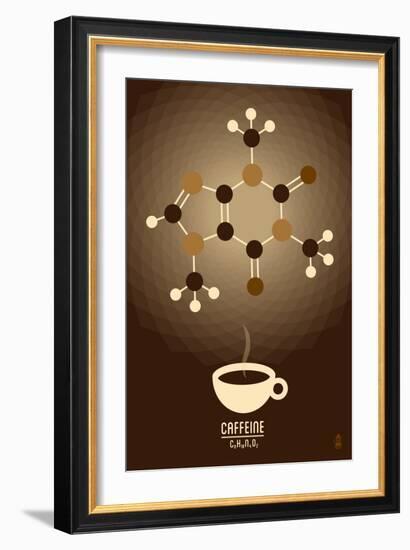 Caffeine - Chemical Elements-Lantern Press-Framed Art Print