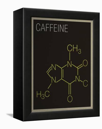 Caffeine Molecule Art Print Poster-null-Framed Stretched Canvas