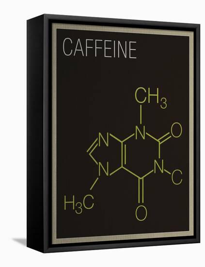 Caffeine Molecule Art Print Poster-null-Framed Stretched Canvas