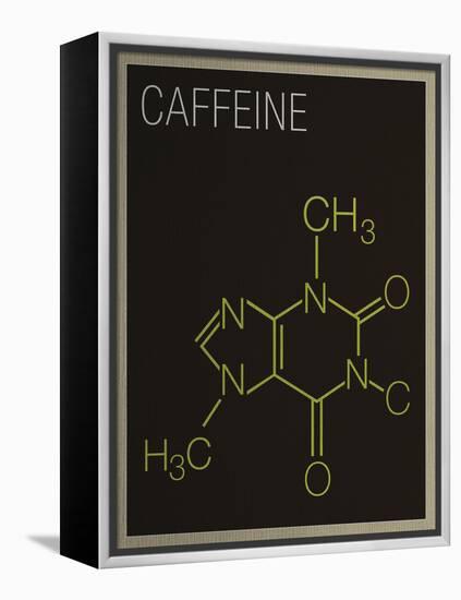 Caffeine Molecule Art Print Poster-null-Framed Stretched Canvas