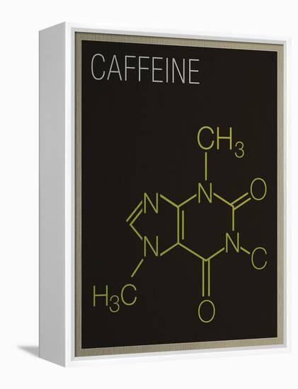 Caffeine Molecule Art Print Poster-null-Framed Stretched Canvas