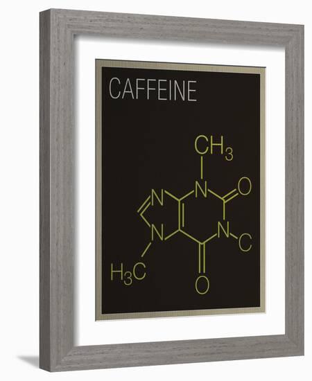 Caffeine Molecule Art Print Poster-null-Framed Art Print