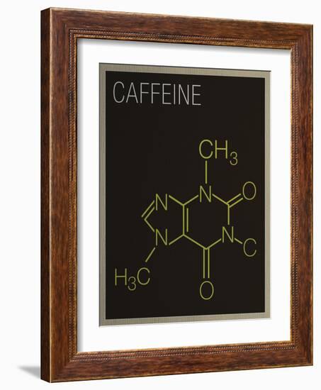 Caffeine Molecule Art Print Poster-null-Framed Art Print