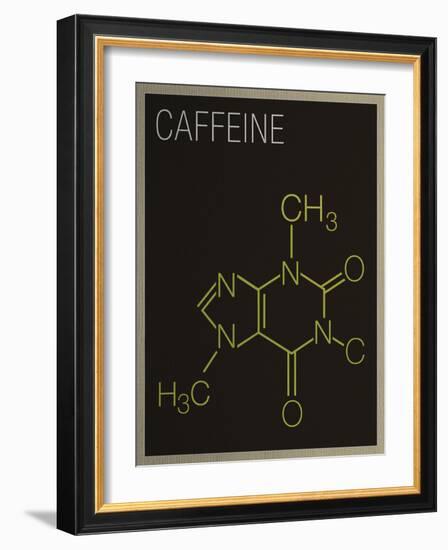 Caffeine Molecule Art Print Poster-null-Framed Art Print