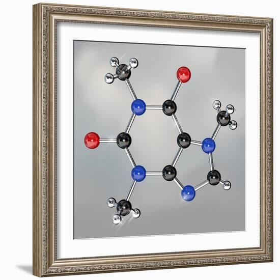 Caffeine Molecule-Miriam Maslo-Framed Premium Photographic Print