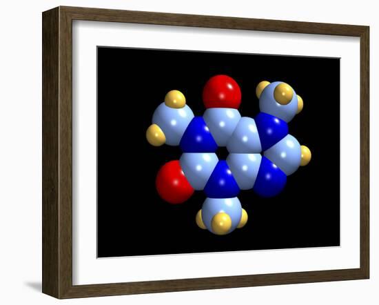 Caffeine Molecule-Dr. Mark J.-Framed Photographic Print