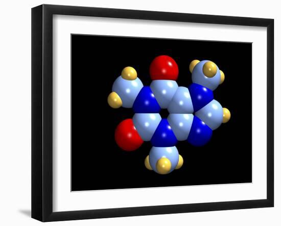 Caffeine Molecule-Dr. Mark J.-Framed Photographic Print