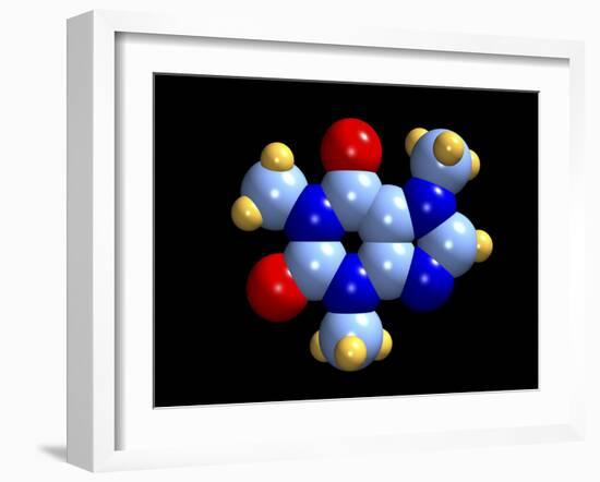 Caffeine Molecule-Dr. Mark J.-Framed Photographic Print