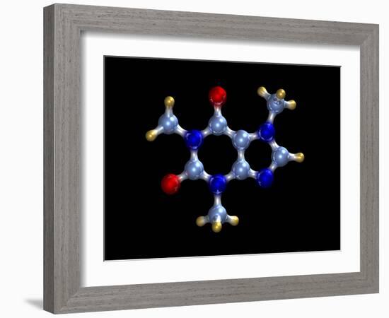 Caffeine Molecule-Dr. Mark J.-Framed Photographic Print