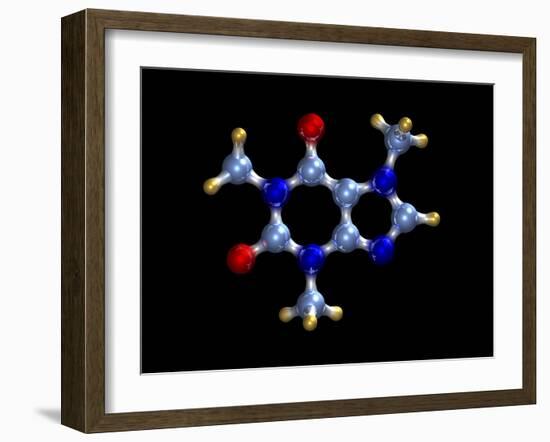 Caffeine Molecule-Dr. Mark J.-Framed Photographic Print