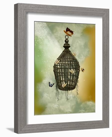 Cage-justdd-Framed Art Print