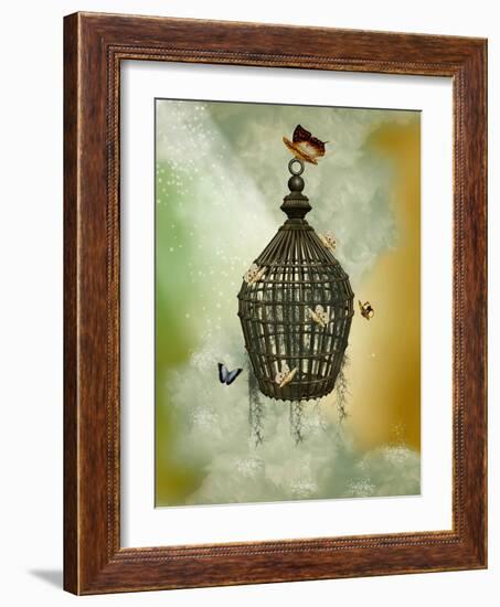 Cage-justdd-Framed Art Print