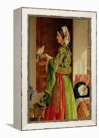 Caged Doves-John Frederick Lewis-Framed Premier Image Canvas