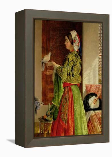 Caged Doves-John Frederick Lewis-Framed Premier Image Canvas