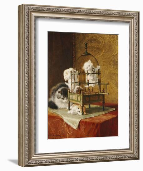 Caged Kittens-Henriette Ronner-Knip-Framed Giclee Print