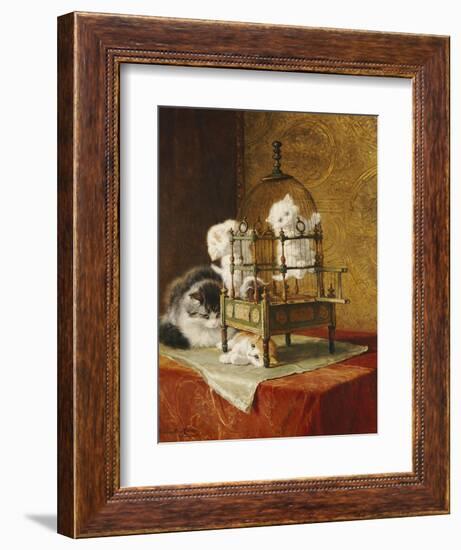 Caged Kittens-Henriette Ronner-Knip-Framed Giclee Print