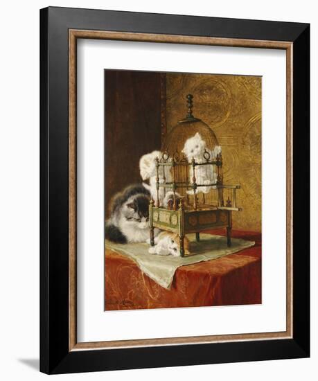 Caged Kittens-Henriette Ronner-Knip-Framed Giclee Print