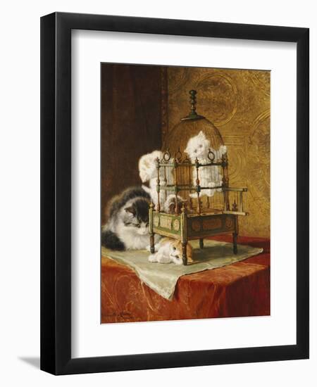 Caged Kittens-Henriette Ronner-Knip-Framed Giclee Print