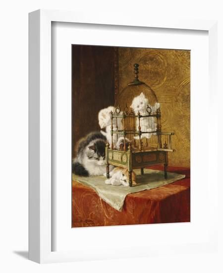 Caged Kittens-Henriette Ronner-Knip-Framed Giclee Print