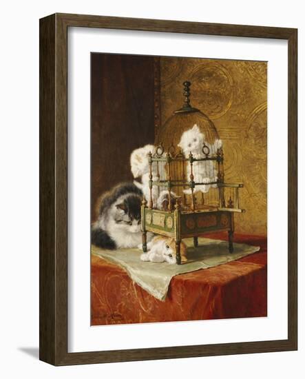 Caged Kittens-Henriette Ronner-Knip-Framed Giclee Print