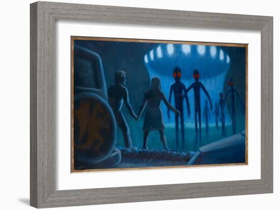 Cahill UFO Abduction-Michael Buhler-Framed Art Print